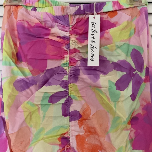 For Love And Lemons Pia Floral Midi Skirt Medium NWT - Picture 5 of 6